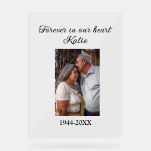 simple Add your photo text memorial keepsake Acrylic Sign