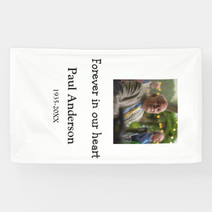 simple Add your photo text memorial keepsake Banner