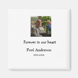 simple Add your photo text memorial keepsake Magnet