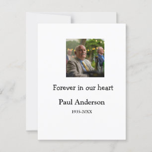 simple Add your photo text memorial keepsake Postcard