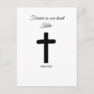 simple Add your photo text memorial keepsake Postcard