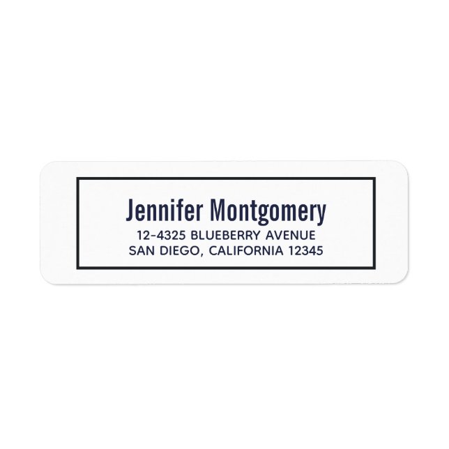 simple address template (Front)