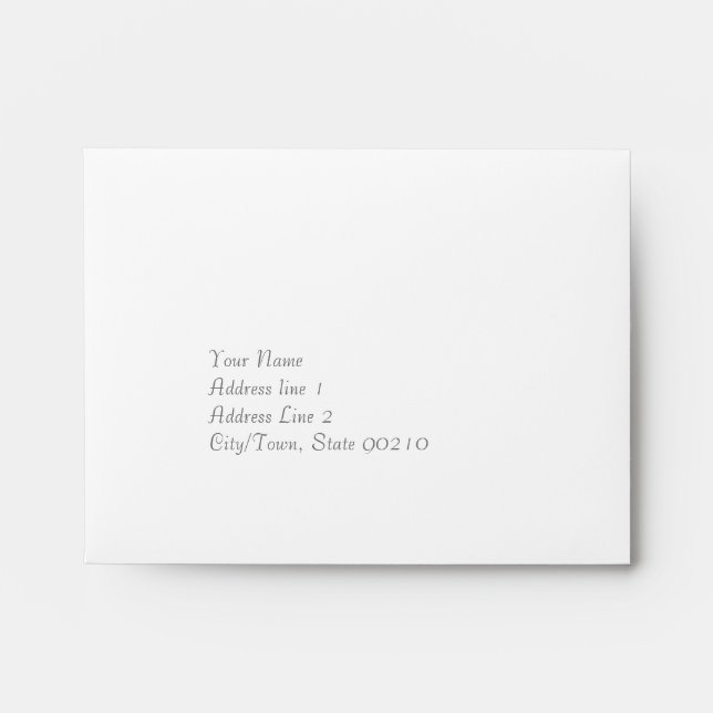 Simple Addressed Enclosure Return Wedding Envelope (Front)