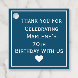 Simple Adult Birthday Party Favour Tags