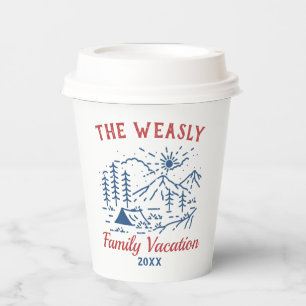 Simple Adventure Camping Family Road Trip Paper Cups