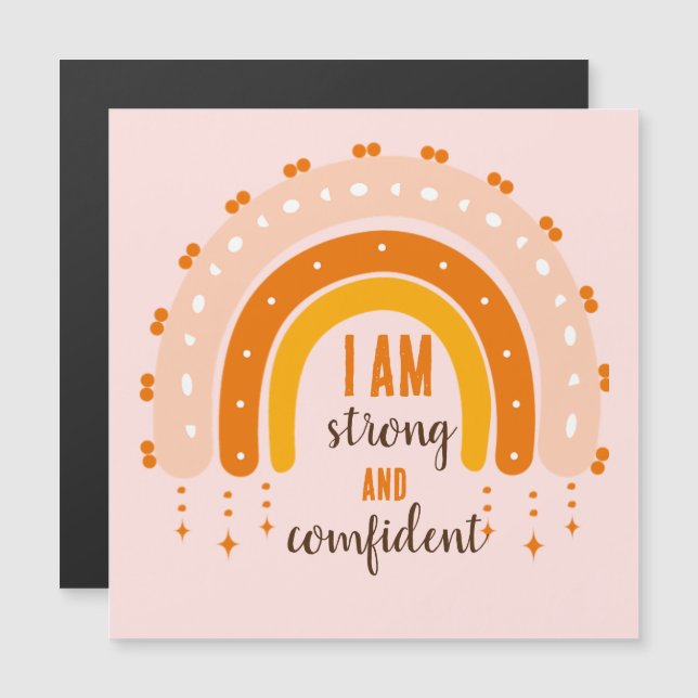 SIMPLE AFFIRMATION CLASSIC RAINBOW BOHO DESIGN  (Front/Back)
