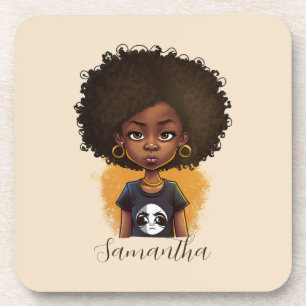 Simple Afro Woman Coaster