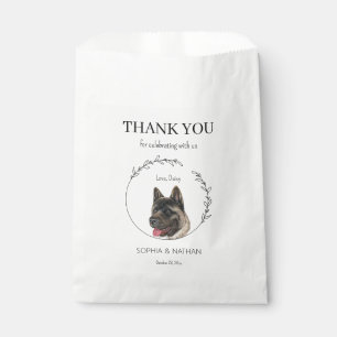 Simple Akita Dog Wedding Thank You Favour Bag