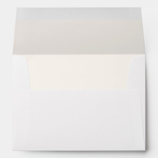 Simple Alabaster Lined Return Address Envelope (Back (Bottom))