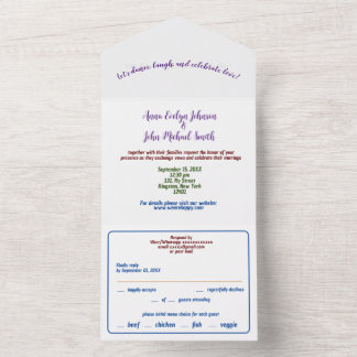 Simple all in one  invitation