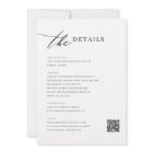 Simple All In One Wedding Invitations With QR Code