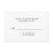 Simple, All Occasion Black Text Reply Cards