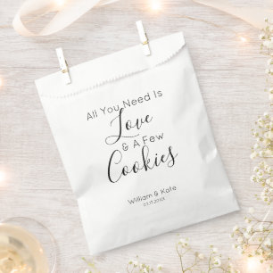 Simple All You Need is A Cookie Wedding Favour Bag