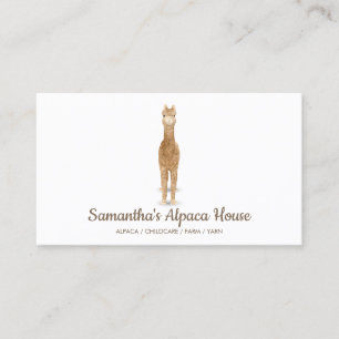 Simple Alpaca Ranch Business Card