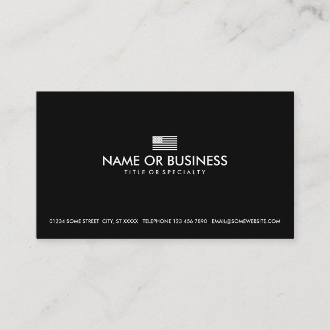 simple american flag business card (Front)