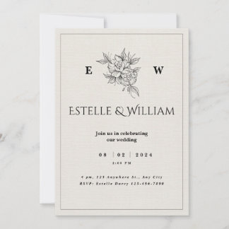 Simple and Affordable Rustic Wedding Invitations