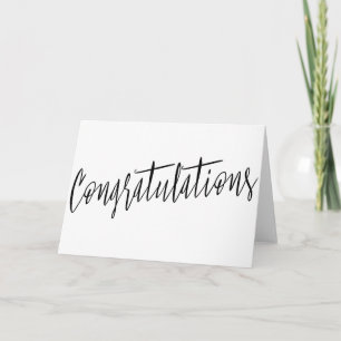 Simple and beautiful calligraphy "Congratulations" Card