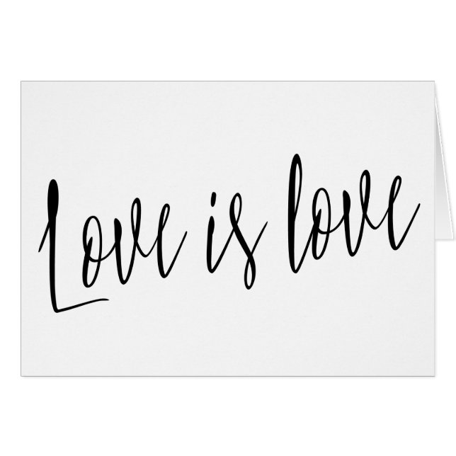 Simple and beautiful calligraphy "Love is love" (Front Horizontal)