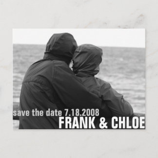 Simple and Cheap Save The Date Annoucement Announcement Postcard