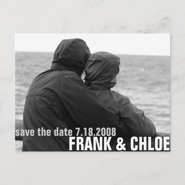 Simple and Cheap Save The Date Annoucement Announcement Postcard (Front)