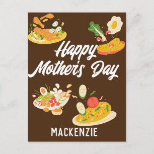 Simple and chic   Mother Days Gift Food Theme Holiday Postcard