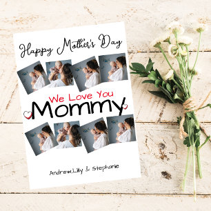 Simple and chic   Mother Days Gift  Photo Collage Holiday Card