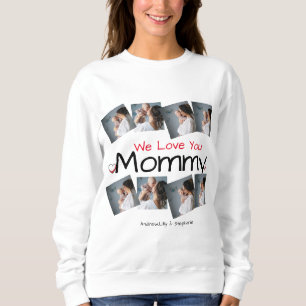 Simple and chic Mother Days Gift Photo Collage Sweatshirt