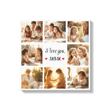 Simple and Chic Photo Collage Canvas for Mum Gift