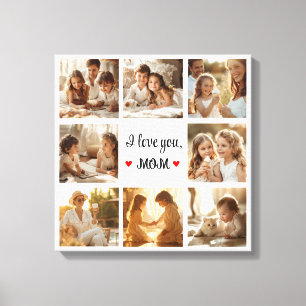Simple and Chic Photo Collage Canvas for Mum Gift Print