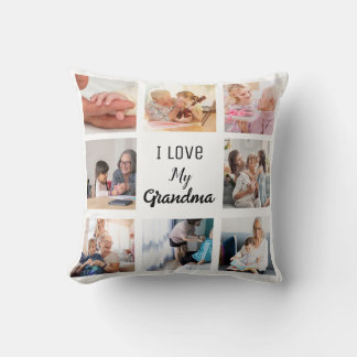 Simple and Chic| Photo Collage for Grandma Cushion