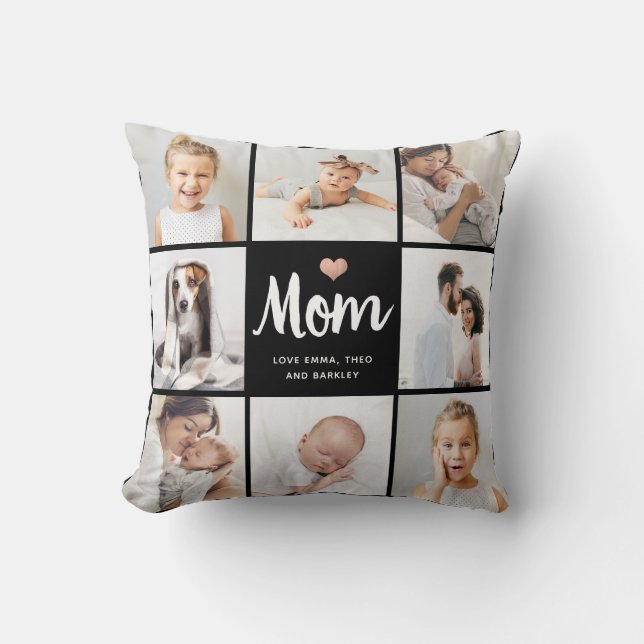 Simple and Chic | Photo Collage for Mum with Heart Cushion (Front)