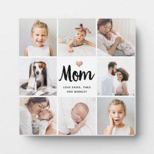 Simple and Chic   Photo Collage for Mum with Heart Plaque