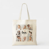 Simple and Chic Photo Collage | Love with Heart Tote Bag (Back)