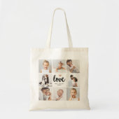 Simple and Chic Photo Collage | Love with Heart Tote Bag (Front)