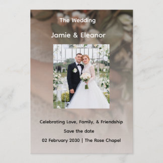 Simple and Class Weeding Invitation