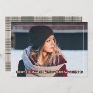 Simple and Classic Country Plaid Christmas Holiday Card