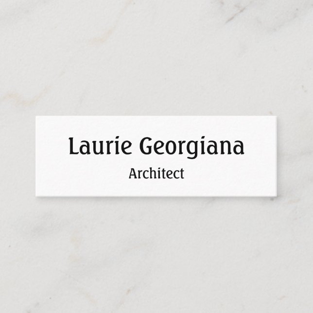 Simple and Clean Architect Business Card (Front)