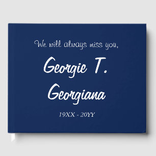 Simple and Clean Funeral/Memorial Guest Book