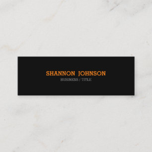 Simple and Clean Narrow business card - orange