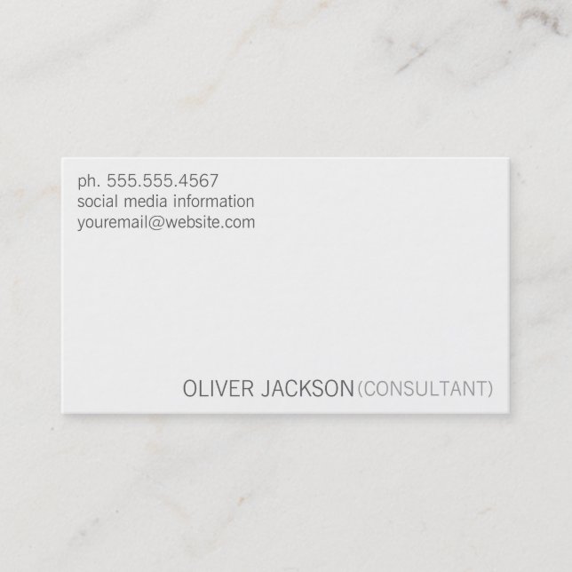 Simple and Clean Professional Business Card (Front)