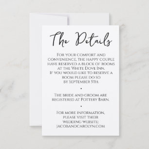 Simple and Clean Rustic Boho Details Handwritten Invitation