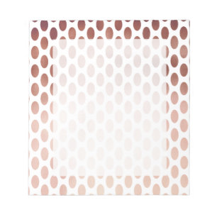 simple and clear faux rose gold polka dots pattern notepad