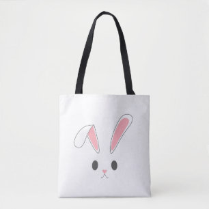 Simple and Cute Easter Bunny Rabbit Tote Bag