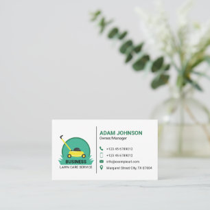 Simple and Effective Lawn Care Customisable Business Card