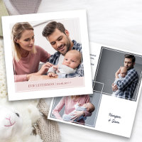 Simple and Elegant Baby Boy 3 Photo Birth