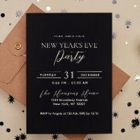 Simple and Elegant Black New Year's Eve Party