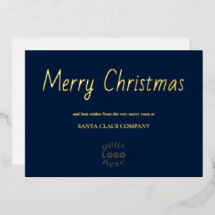 Simple and elegant Business Golden Holiday Card