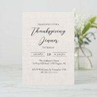 Simple and Elegant Canvas Thanksgiving Dinner
