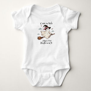 Simple and Elegant Cute witch first Halloween Baby Bodysuit