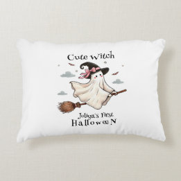 Simple and Elegant Cute witch first Halloween Decorative Cushion